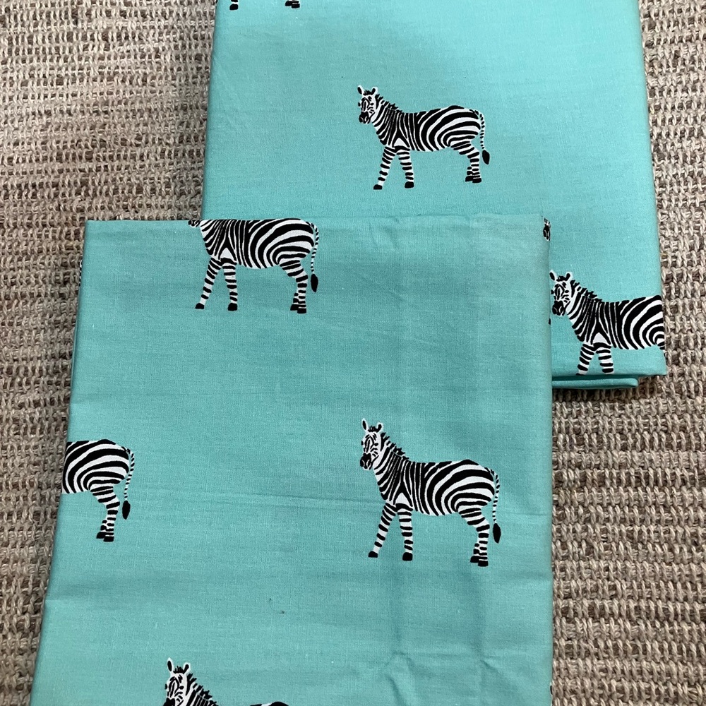 Set of two Egyptian 100pr Cotton Satin, high quality, vintage zebra pillowcase